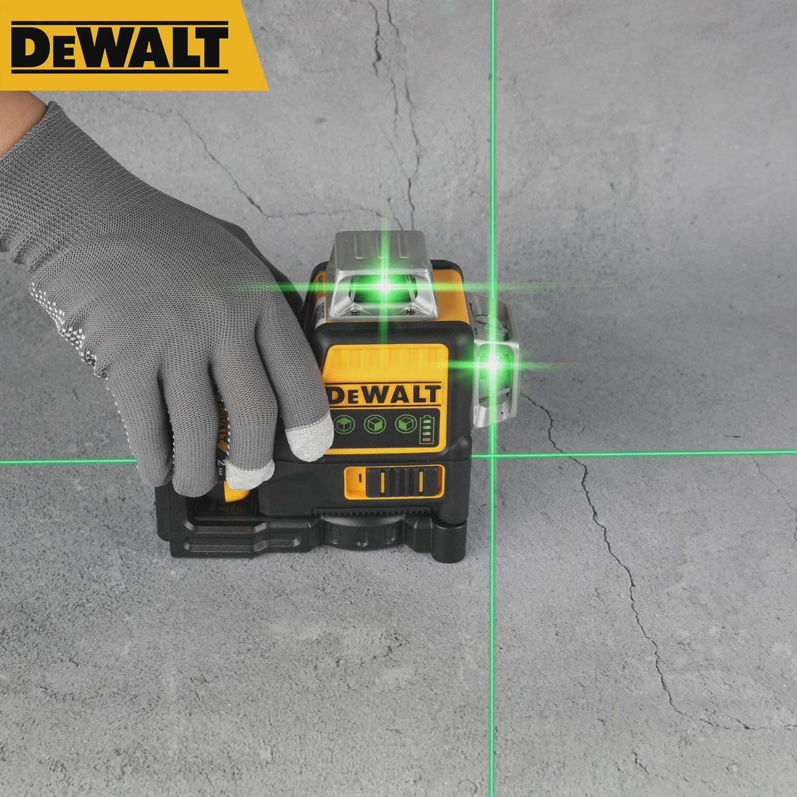 DeWalt DW089LG 12V Groene Laserwaterpas - 360° Horizontaal/Verticaal, 12 Lijnen