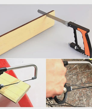 8-in-1 Multifunctionele Handzaag Kit met 6 Zaagbladen voor Metaal, Hout en Glas
