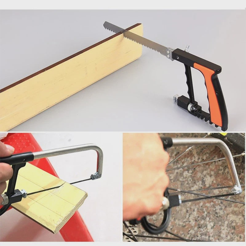 8-in-1 Multifunctionele Handzaag Kit met 6 Zaagbladen voor Metaal, Hout en Glas