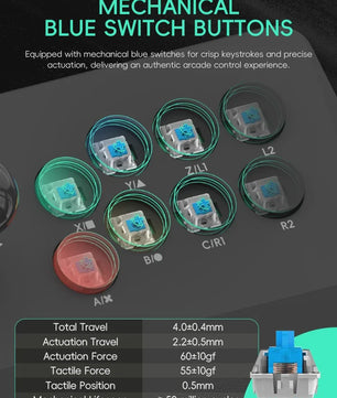 Wireless Arcade Stick Y3A Max - Pro Fight Joystick voor PC, TV Box & Retro Games