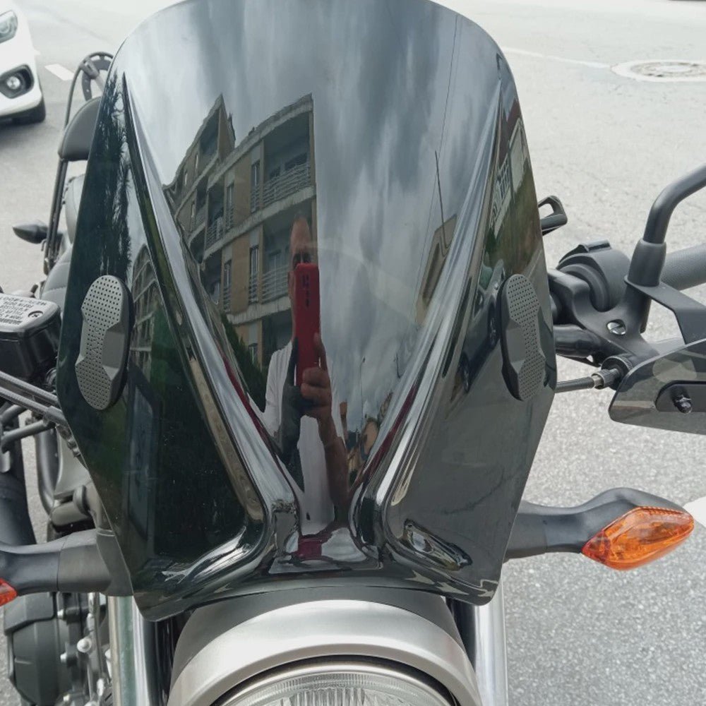 Custom Retro Windshield voor Hyosung GV250 Aquila & ST700i - Compacte Sport Winddeflector