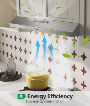 TopStrong 90cm Afzuigkap Onderbouw: Krachtige 201 m³/h Afzuiging, Energieklasse A