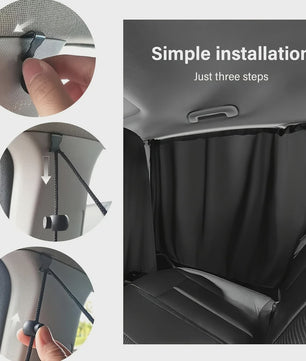 4-delige Set Auto Gordijnen: Privacy & Zonwering voor Comfortabel Reizen en Slapen