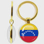 Soviet Union,Brazil,Canada,Netherlands,Israel,Syria,Venezuela,United States,Spain National Flag Series Double-Sided Keychain