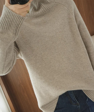 Dames 100% Kasjmier Coltrui - Dikke, Losse Pullover voor Herfst & Winter