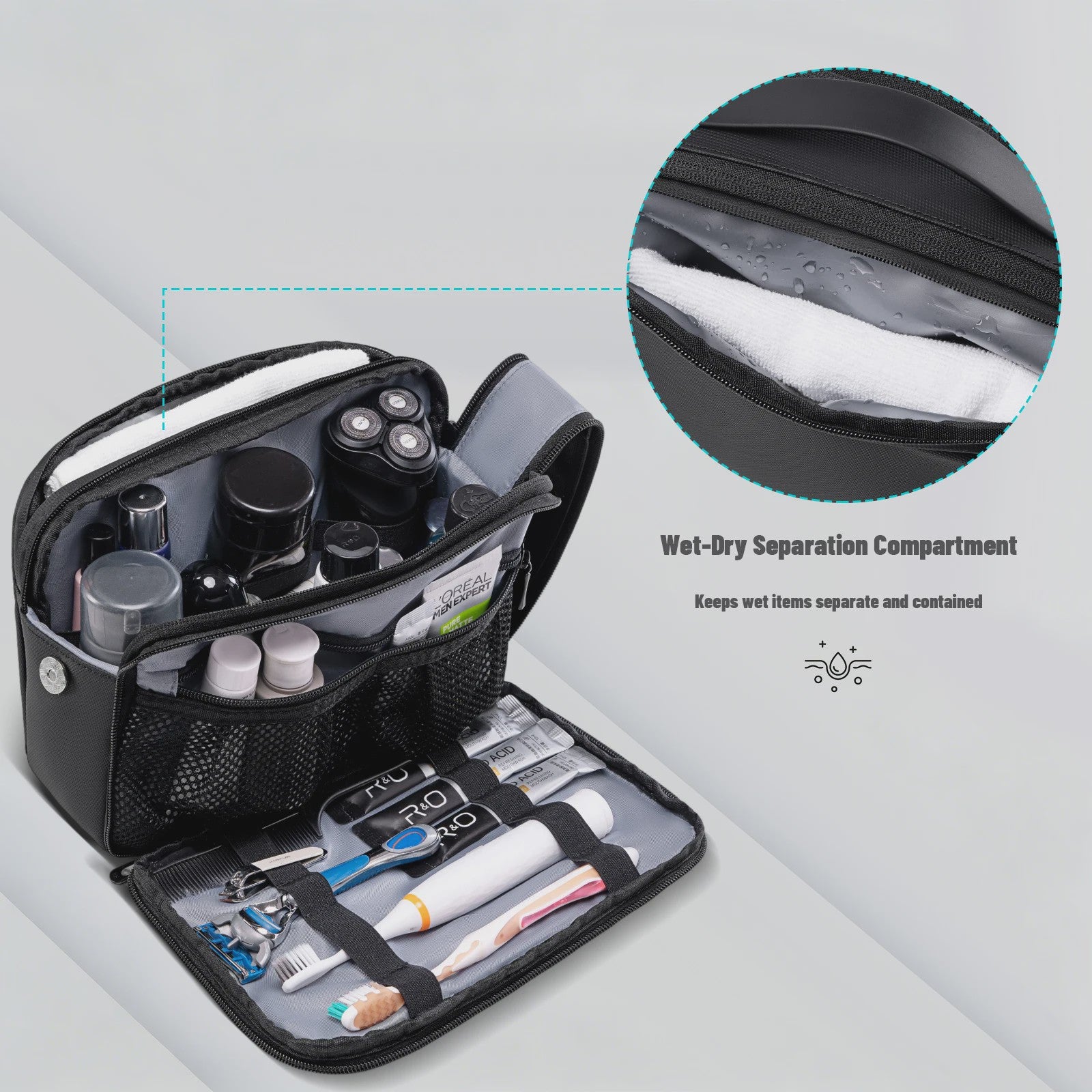 Waterdichte Reis Toilettas - Organizer voor Toiletartikelen, Make-up & Gym Essentials - Unisex