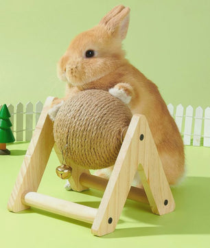 Interactieve Sisal Hemp Krab- en Speelbal voor Konijnen