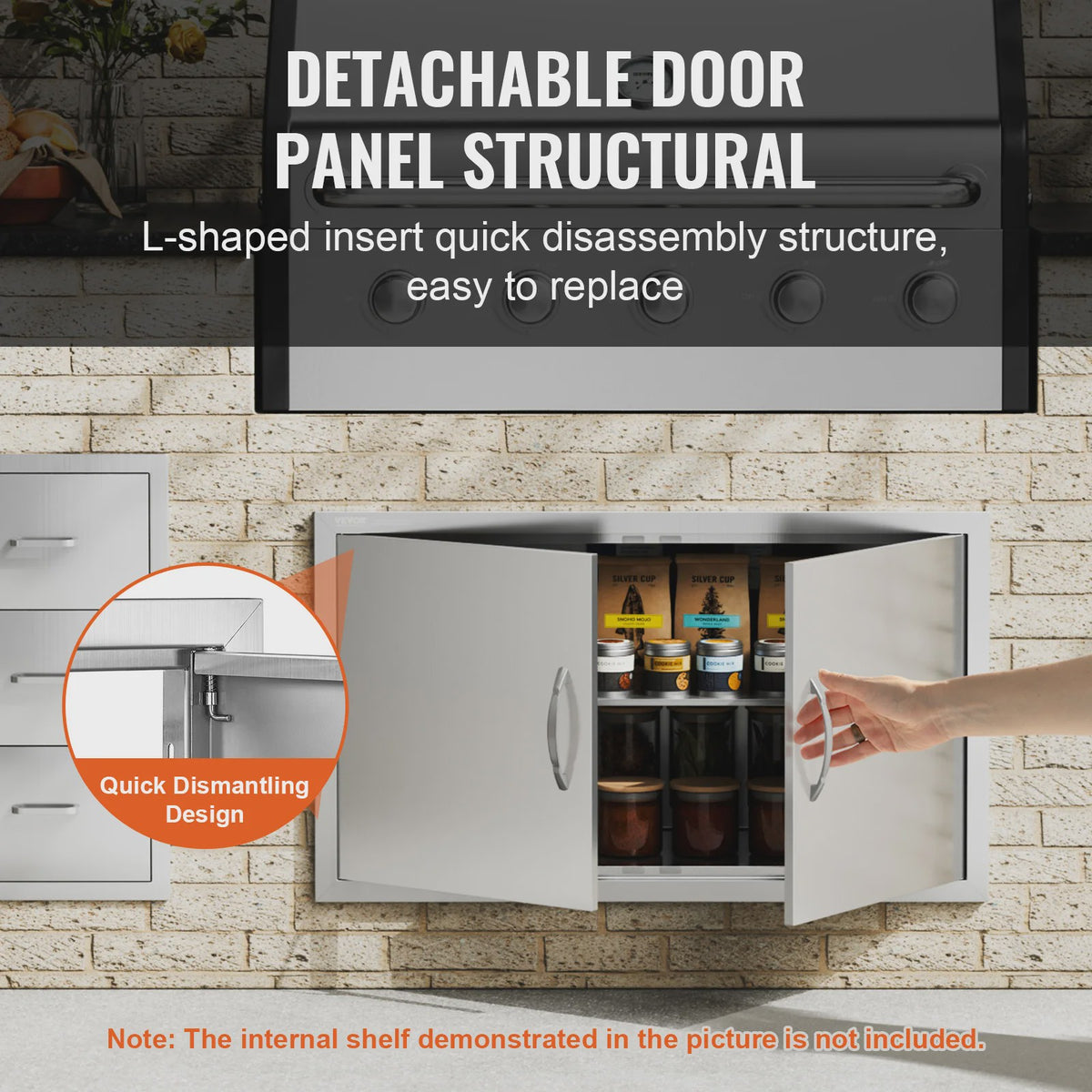 Dubbele RVS Buitendeur voor BBQ Eiland & Keuken - Waterdicht & Duurzaam