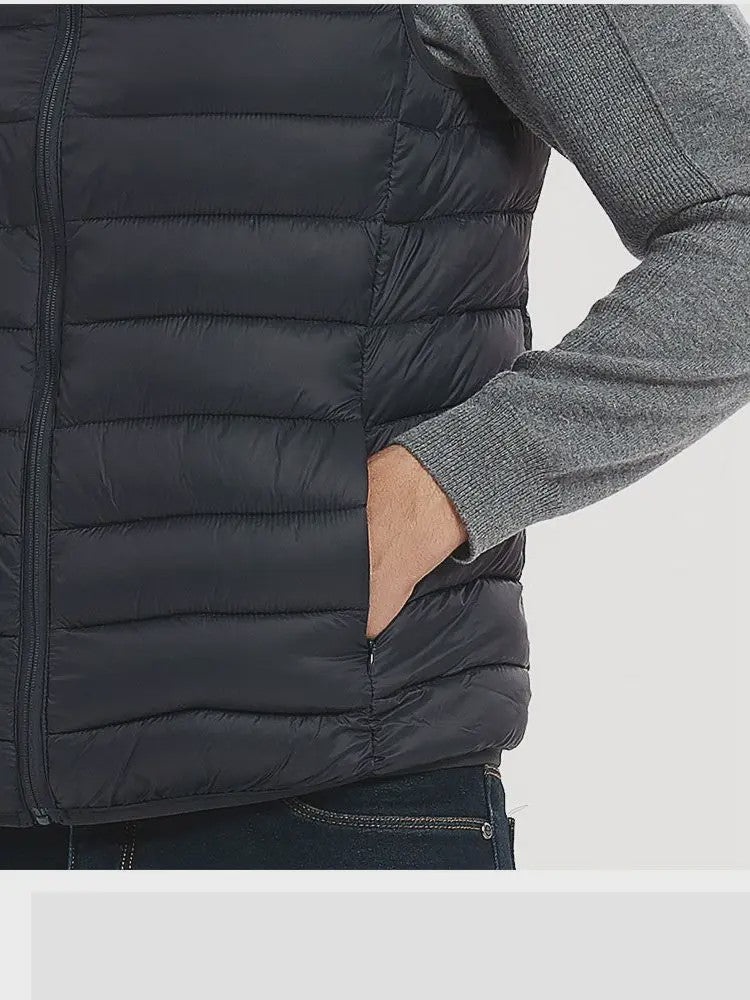 Heren Gevoerd Gilet met Opstaande Kraag - Stijlvol en Warm Winter Vest