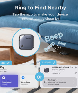 UGREEN Smart Finder Tracker Card: Vind Alles met iOS & Android