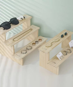 Houten Display Rek - Presenteer Parfum, Cosmetica & Sieraden