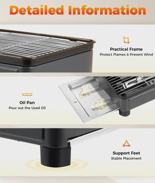 Draagbare Camping Gas BBQ Grill - Compact & Krachtig voor Buitenavonturen