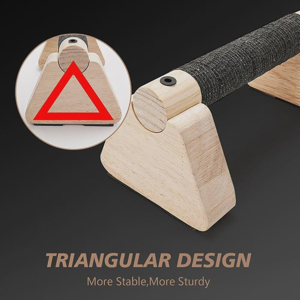 Houten Push-Up Bars & Parallettes voor Thuis Workout - Stabiliteit en Comfort