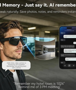AI Smart Bril met Camera & Bluetooth Audio - 1080P Video, Vertaalfunctie