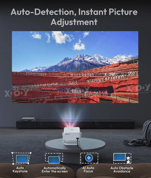 XGODY N6 Smart Projector: Netflix Officieel, 4K Ondersteuning, 650 ANSI Lumen & AI Functies