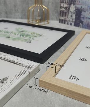 Set van 3 Houten Fotolijsten - Diverse Maten (10x15, 15x20, 20x25/A4) - Wanddecoratie & Cadeau