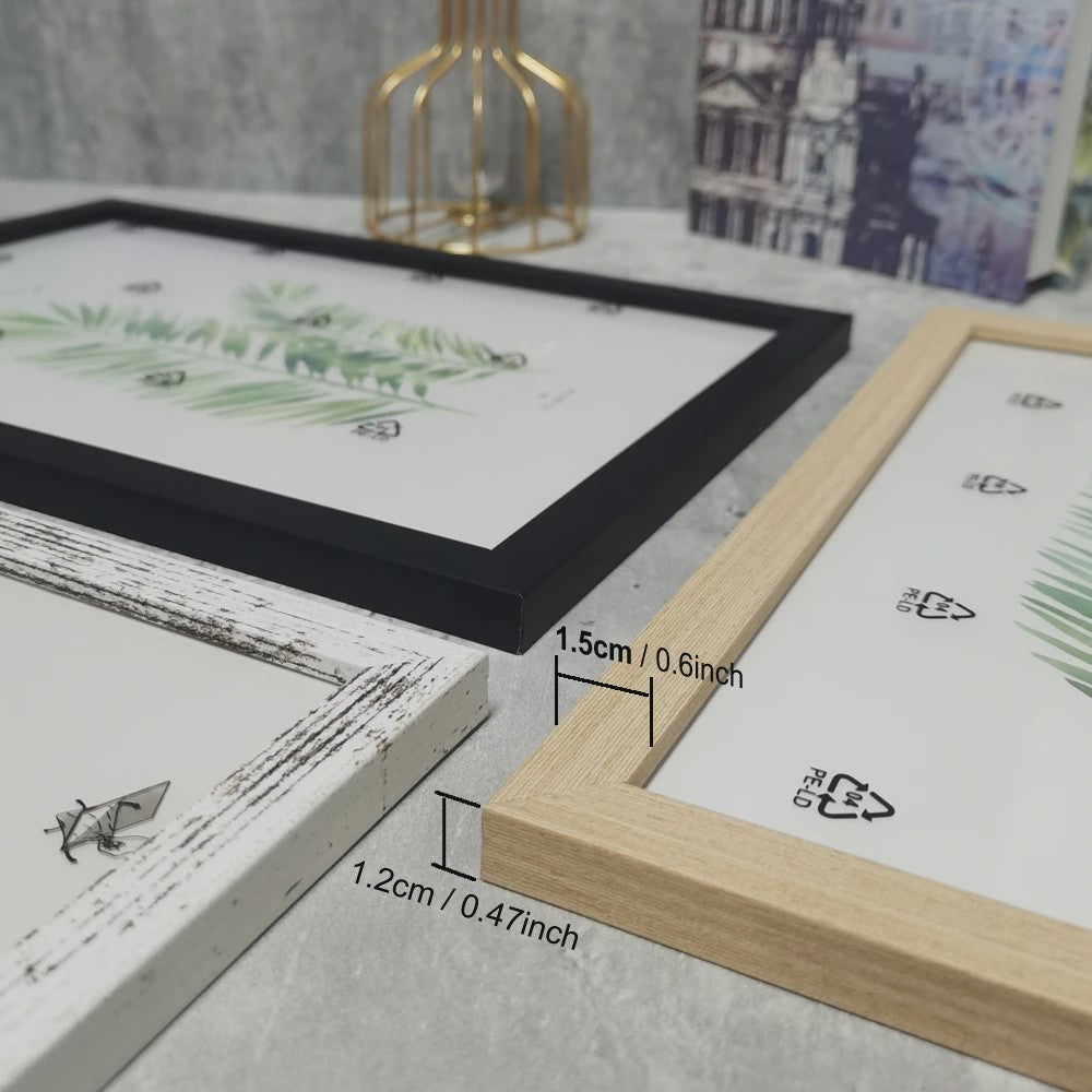 Set van 3 Houten Fotolijsten - Diverse Maten (10x15, 15x20, 20x25/A4) - Wanddecoratie & Cadeau