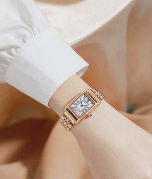 SANDA 1116 Elegante Dameshorloge Rechthoekig - Waterdicht & Stijlvol