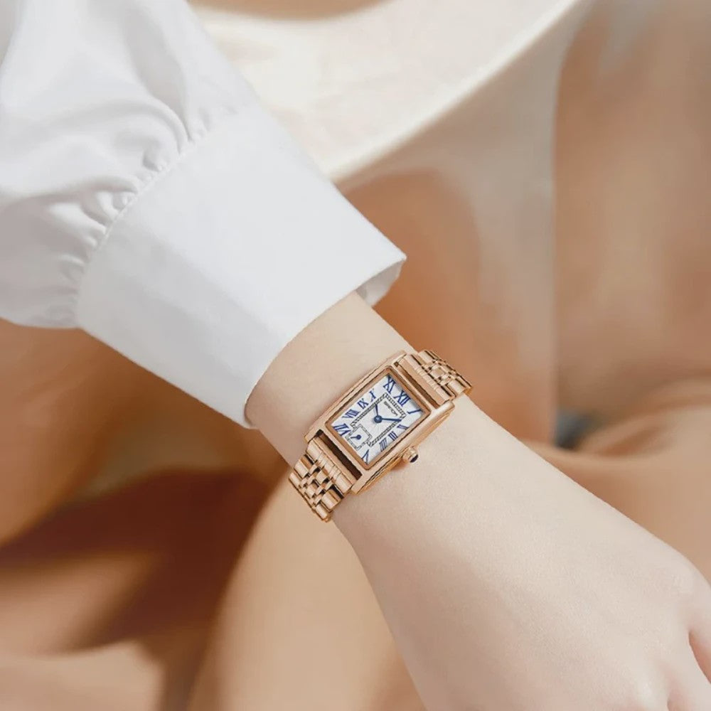 SANDA 1116 Elegante Dameshorloge Rechthoekig - Waterdicht & Stijlvol