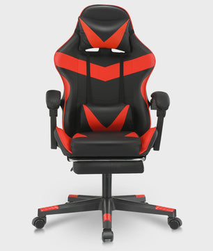 Ergonomische Gaming & Bureau Stoel met Verstelbare Rugleuning en Voetensteun