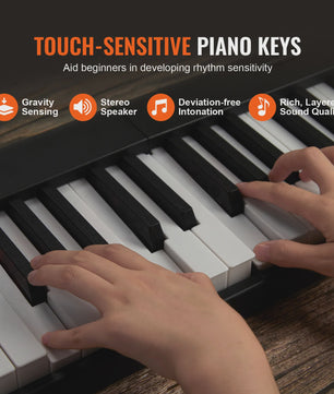 Opvouwbaar 88 Toetsen Digitale Piano Keyboard met Bluetooth & MIDI - Draagbaar en Oplaadbaar