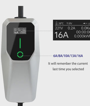 Draagbare 3-Fase EV Charger 11kW/22kW: Verstelbaar 6A-32A, 4/10/15m Kabel, DC Bescherming