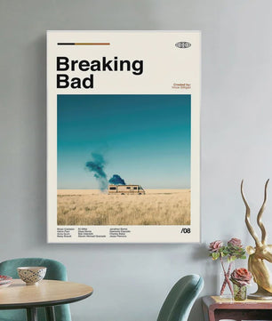 Breaking Bad Canvas Poster - Vintage Film Art Print voor Woonkamer Decoratie