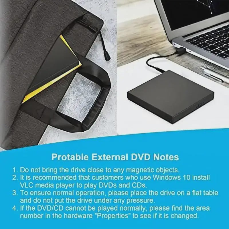 Externe USB CD/DVD RW Brander - Draagbare Optische Drive voor Laptop & PC