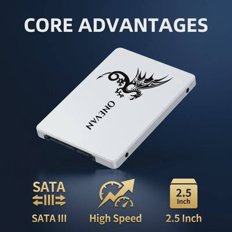 Snelle 2.5 inch SATA SSD Interne Harde Schijf voor Laptop & PC - 120GB, 240GB, 256GB, 500GB