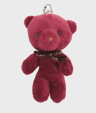 Set van 10 Mini Strikje Teddybeer Pluche Hangers - Kleurrijk en Zacht