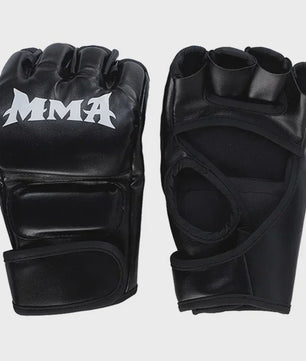 Professionele Half Vinger Bokshandschoenen Leer met Kussen voor Volwassenen - Sanda, UFC, Zandzak Training
