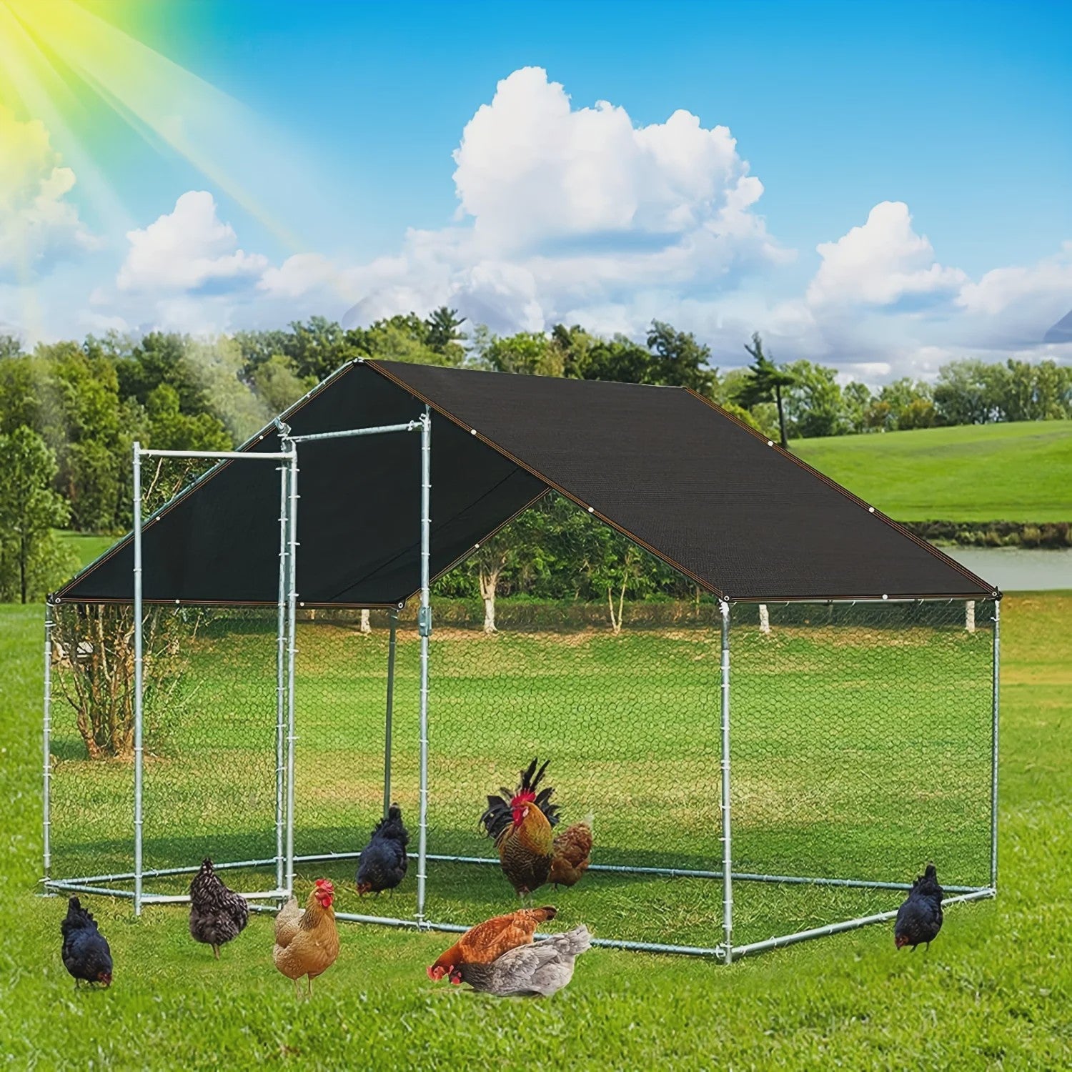 Zonnebranddoek Zwart 6x3m - UV-Bescherming en Schaduwdoek met Oogjes