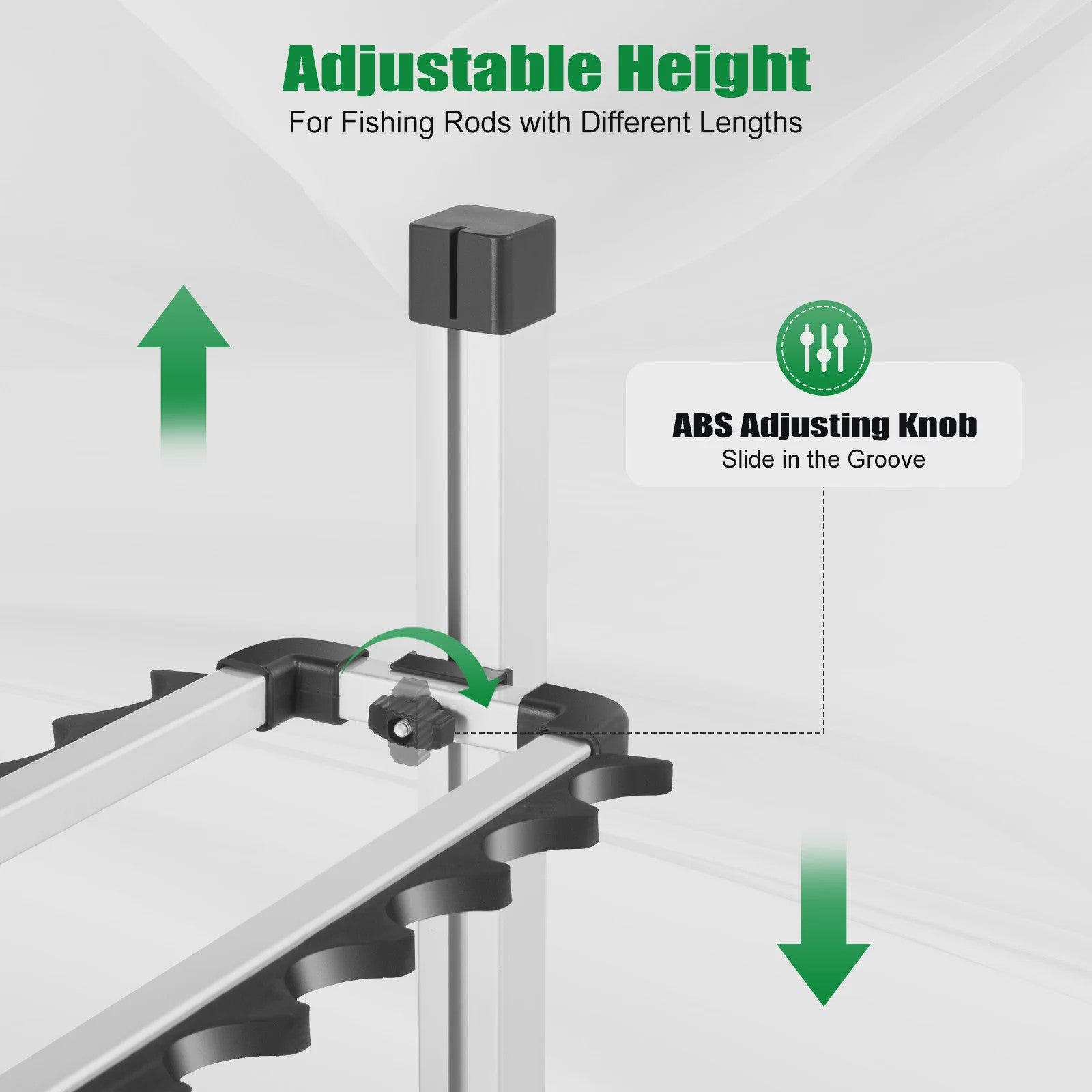 Aluminium Hengelrek - 24 Slots Hengelhouder & Display Stand