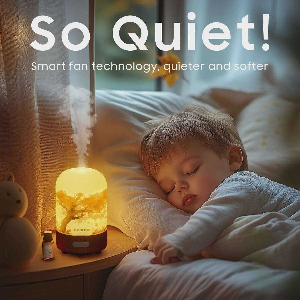 Luxe Glazen Aroma Diffuser met Nachtlampje - 100ml Ultrasone Luchtbevochtiger