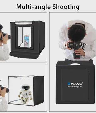 PULUZ 40CM Fotografie Lightbox - Dimbare Dual LED Studio Tent met 6 Kleuren Achtergronden