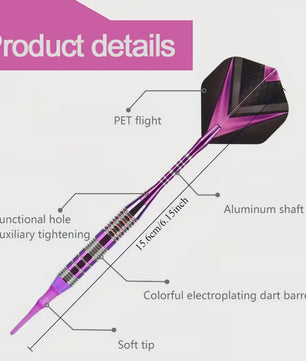 TRALOW Soft Tip Darts Set met Elektronisch Dartbord & Protector - Perfect voor Feestjes, Competities en Familie Spelletjes