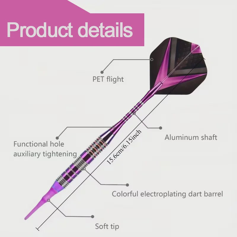 TRALOW Soft Tip Darts Set met Elektronisch Dartbord & Protector - Perfect voor Feestjes, Competities en Familie Spelletjes
