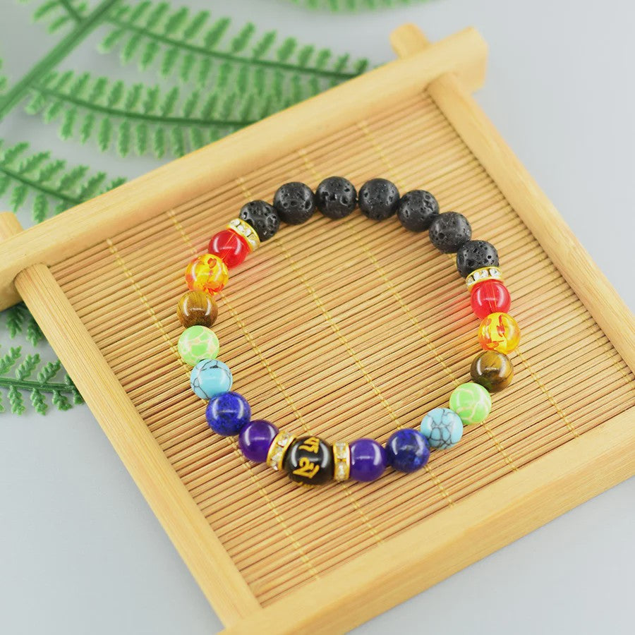 7 Chakra Armband Natuursteen - Helende Kristallen voor Mannen & Vrouwen