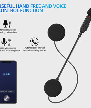 Motorhelm Bluetooth 5.3 Headset - Draadloze Stereo Communicatie & Handsfree Bellen