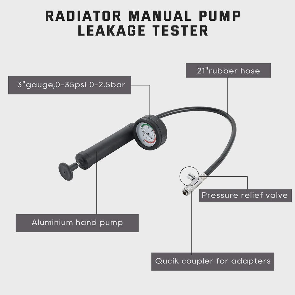 Professionele Koelsysteem Druk & Vacuüm Tester Kit - Lekdetector Auto Radiator