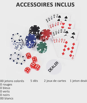 Complete Poker Set met 300 Chips, Kaarten en Aluminium Koffer