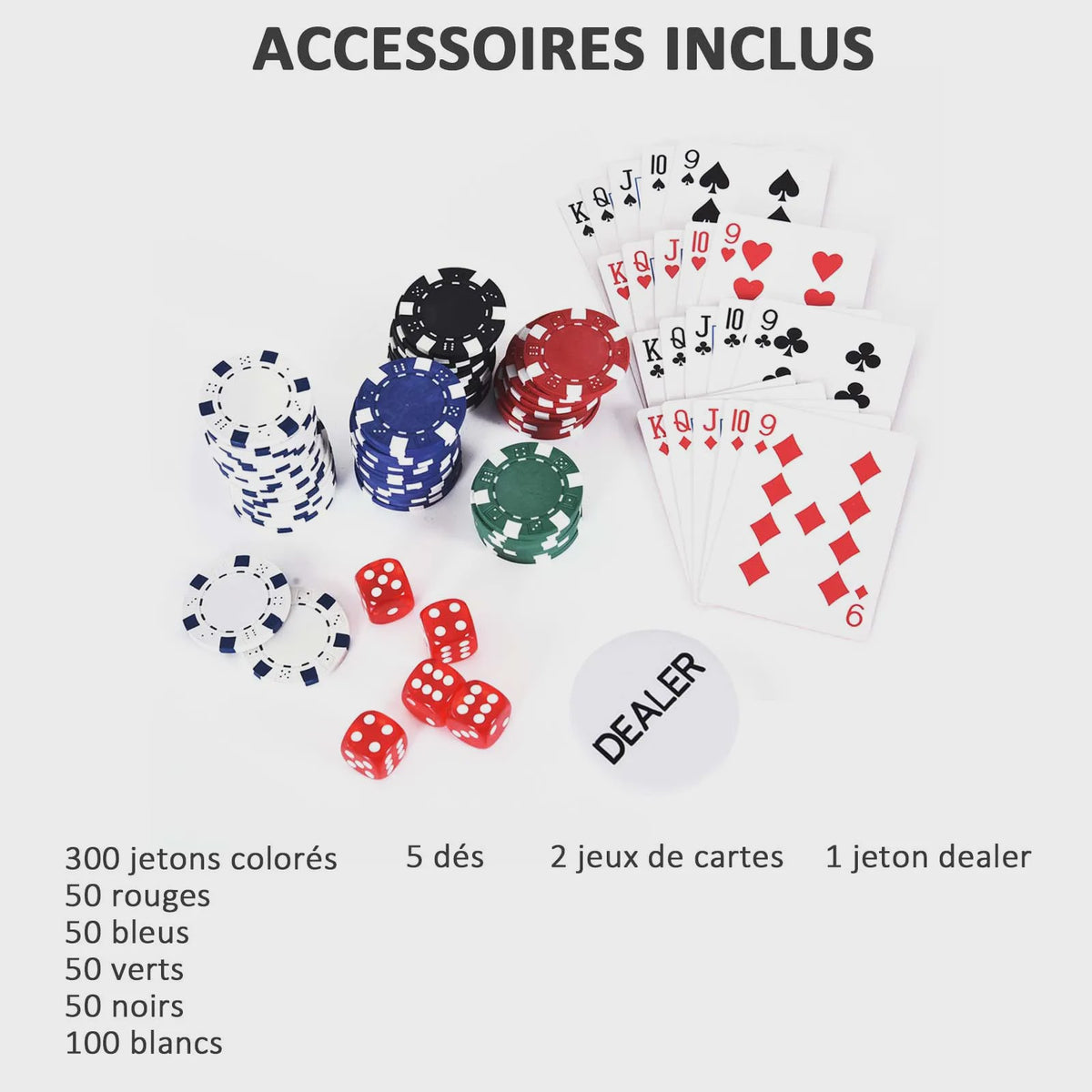 Complete Poker Set met 300 Chips, Kaarten en Aluminium Koffer