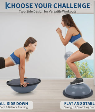 Balance Ball Trainer met Weerstandsbanden en Pomp - Fitness & Stabiliteit