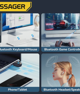 Essager Bluetooth 5.3 USB Adapter: Draadloze Audio & Randapparatuur voor PC/Laptop