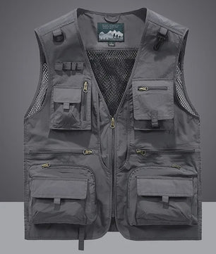 Tactisch Vest Heren - Veelzijdige Werk- en Fotovest met Mesh en Zakken