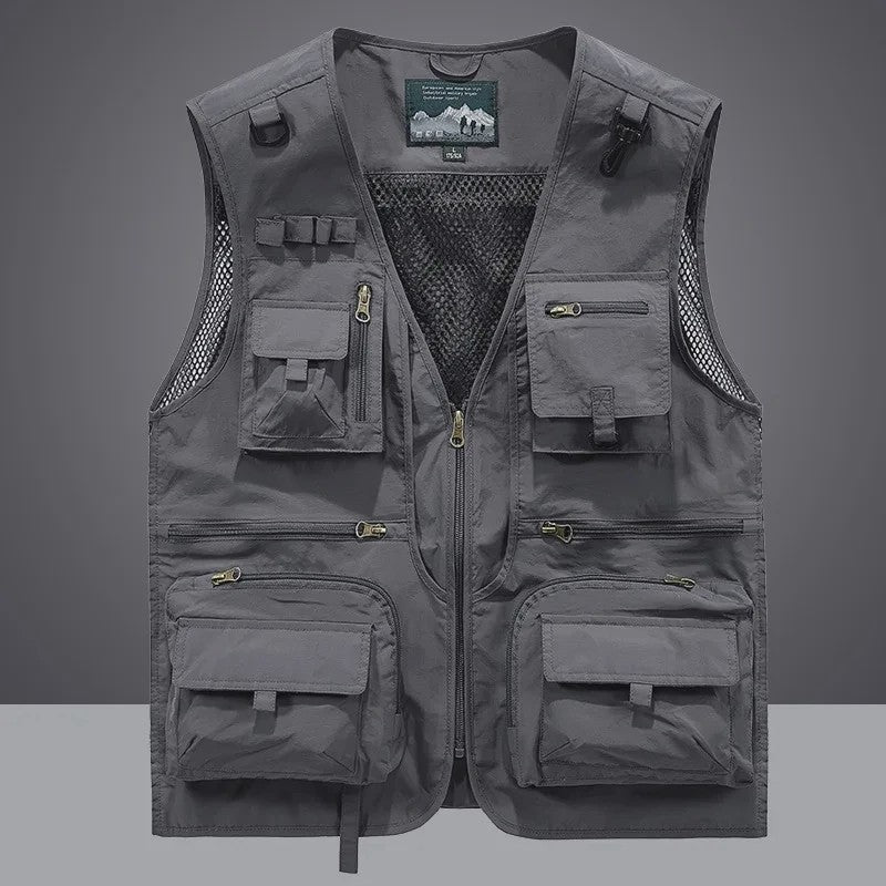 Tactisch Vest Heren - Veelzijdige Werk- en Fotovest met Mesh en Zakken