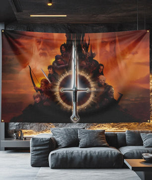 The Lord of the Rings Vlag 3x5 FT - Polyester Decoratie Banner voor Man Cave, Filmfan Cadeau