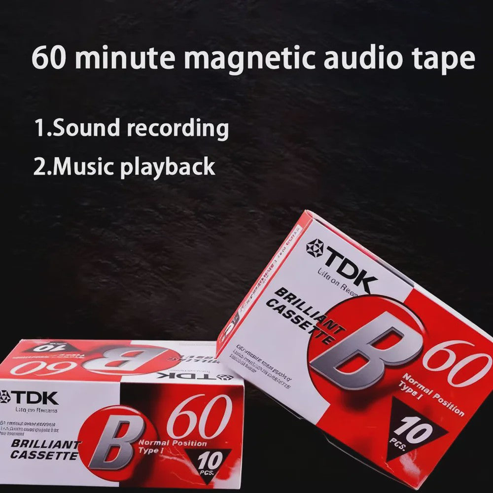 5x Cassettebandjes 60 Minuten - Blank Audio Tape voor Muziek & Spraak