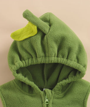 Schattige Avocado Romper met Capuchon en Gestreepte Sokken - Baby Halloween Outfit