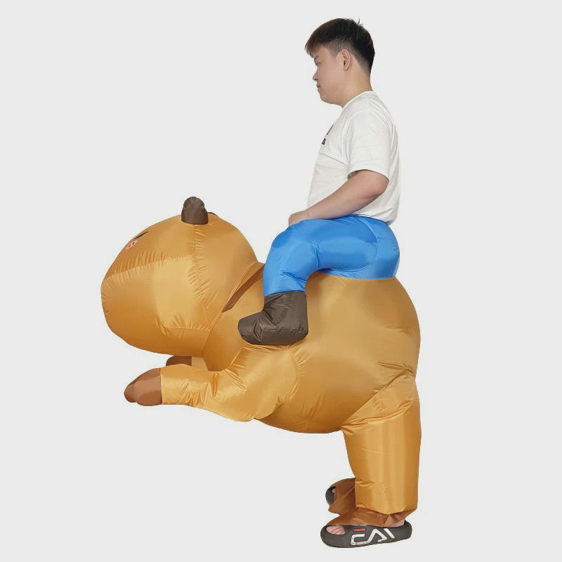 Opblaasbaar Capybara Kostuum voor Volwassenen - Uniek Draagbaar Verkleedkostuum